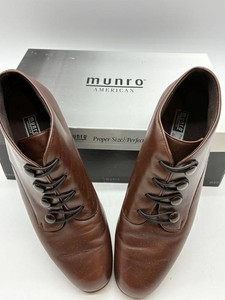 Monroe American Womens Leather Ankle Boots Size 6 12