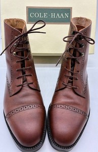 Cole Haan F6013 Womens Leather Wingtip Boots Size 7.5