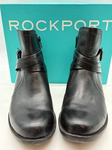 Rockport CEPO4BK Womens Black Leather Ankle Boots Size 7