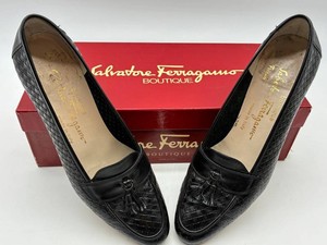 Salvatore Ferragamo Woven Leather Loafers Womens Size 6