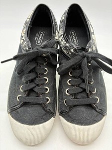 Coach Womens Tennis Shoes Black & White Size 6.5
