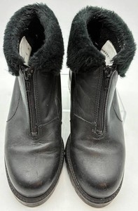 Black Faux-Fur-Collar Ankle Boots Size 6M - Canada