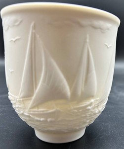 Vintage Lladro 17657 Porcelain Regatta Sailing the Seas Porcelain Votive Holder