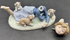 Vintage Lladro 5594 Juguetones Porcelain Figurine - for Repair