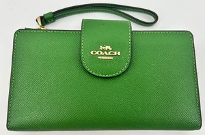 Coach Tech Wallet - Green & Black Wristlet Organizer