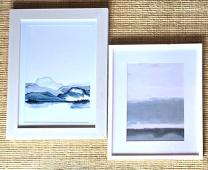 BP - Art Prints - Pair of Framed & Matted Mountain Landscapes