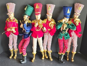 M - Toy Soldier Dolls - Mark Roberts Poseable 6-Piece Set (Lot of 6)