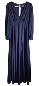 M - Formal Gown - Lulus Navy Blue Long Sleeve Dress Size XS