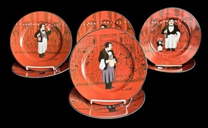 BP - Appetizer Plates - Williams Sonoma Guy Buffet Restaurant Scenes (Lot of 8)