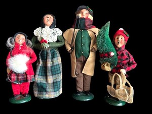 MT - Vintage Christmas Caroler Figurines - Byers Choice the Carolers (Lot of 4)