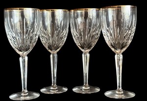 MT - Wine Glasses - Lenox Clarity Gold Wine Crystal 4-Piece Set