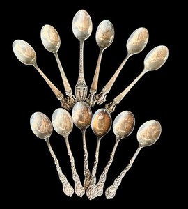 MT - Vintage Coffee & Teaspoons - Nilsjahan Stainless Steel (Lot of 12)