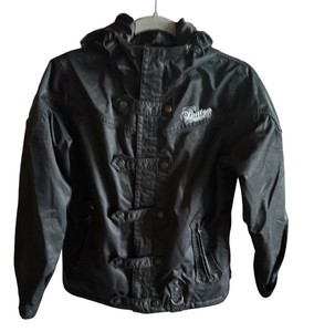 Womens Jacket - Burden Black Hooded Size Small