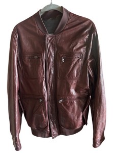 W - Vintage Leather Jacket - Salvatore Ferragamo Mens Size 52