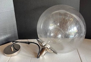 M - Pendant Light Fixture - Clear Glass Globe With Chrome Finish