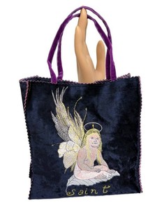 BD - Anya Hindmarch Saint  Sinner Velvet Embroidered Handbag