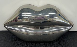 BD - Lulu Guinness Silver Lips Clutch Handbag