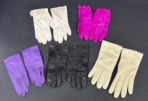 BD - 5-Pair Assortment of Fancy Leather Gloves