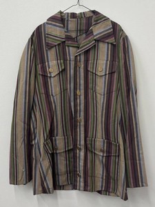 BM - Vintage Striped Multicolor Button Front Shirt Jacket