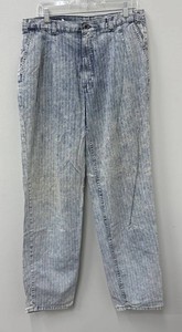 BM - Vintage 1980s Levis Acid Washed Pinstripe Jeans -  Size W36 L34