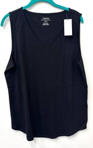 AG - Chicos Black Sleeveless V-neck Tank Top - Size 3