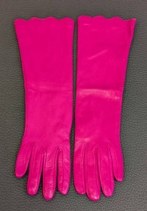 Leather Gloves - Kate Spade Magenta Size 6.5