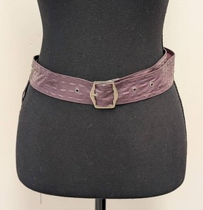 Designer Belt - Sies Marjan Purple Crocodile-Pattern Made in Italy