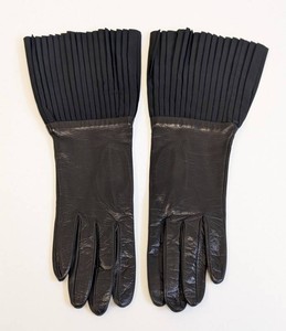 Leather Gloves - Geoffrey Beene Black Size 6.5