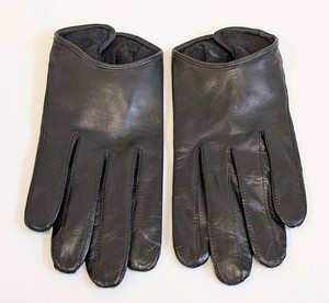 Driving Gloves - Maison Fabre Black Lambskin Size 7