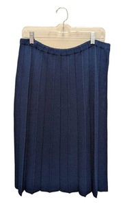 Knit Skirt - St. John Navy Pleated Size 14