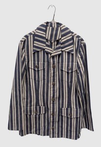 Vintage Mens Striped Shirt - Workwear Overshirt