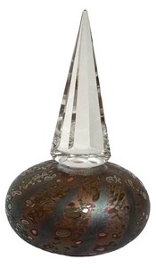 Stunning Craig Zweifel Studio Art Glass Iridescent Perfume Bottle & Stopper