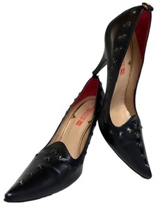 Pointed-Toe Pumps - Guillaume Hinfray Black Leather Size 37.5