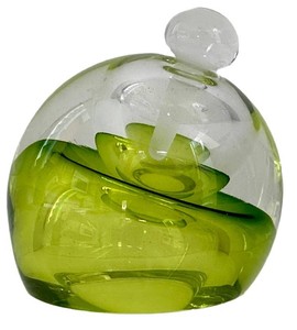 Vintage Buxton & Kutch Style Lime Green Studio Glass Perfume Bottle