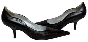 Pointed Toe Pumps - Stephane Kelian Paris Brown Wingtip Size 6.5