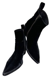 Ankle Boots - MM6 Maison Margiela Black Crushed Velvet Size 37