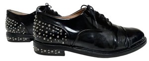 Patent Leather Lace-Up Oxfords - by Malene Birger Size 37.5