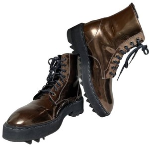 Combat Boots - Raparo Copper Metallic Back-Zip EU 37