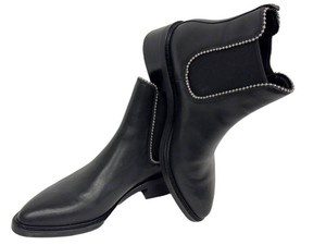 Black Leather Booties - Coach Bowery Beadchain Size 7.5