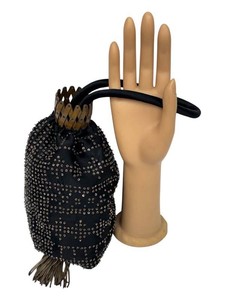 Megan Park Beaded Accordion-Ring Evening Bag