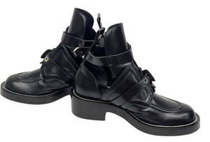 Ankle Boots - Balenciaga Ceinture Black Leather Size 38