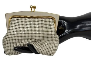 Metal Mesh Lustre Evening Bag - Vintage Silver & Gold-Tone Cocktail Purse