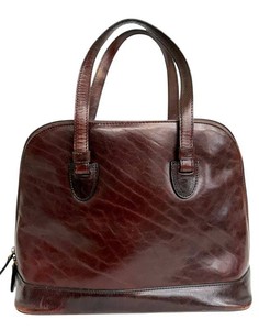 Leather Dome Satchel - Vintage Oroton Sydney Mahogany Brown