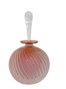 Art Glass Perfume Bottle - Mary Angus Handblown Twist