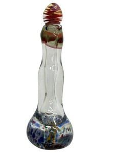 Handblown Art Glass Perfume Bottle With Stopper