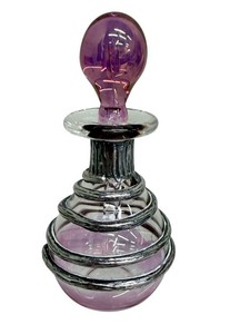 Art Glass Perfume Bottle - Handblown Signed