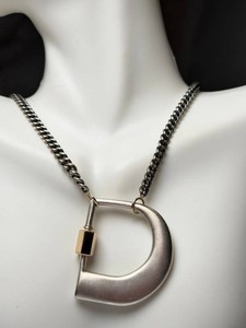 Sterling Silver Pendant Necklace - 14K Gold Accent, 20in Chain