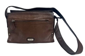 Crossbody Handbag - Perlina New York Brown Multiple Compartments