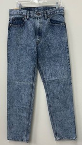 Vintage Mens Jeans - Levis 505-0318 White Washed W36 L34