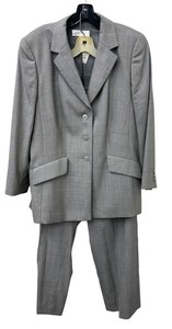 Womens Wool Suit - Escada Plaid Blazer & Trousers Size 14